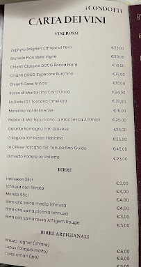 Menu du I Condotti à Ghezzano