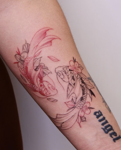 Explore pink ribbon tattoo ideas, creative tattoo ideas in Garland, available at Infamous Art Studio