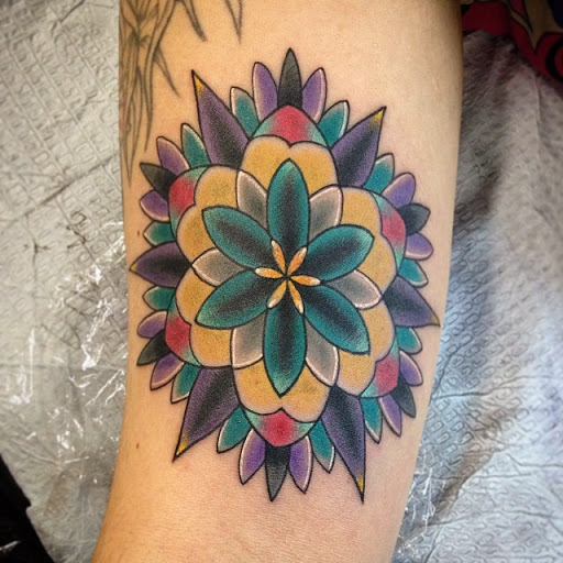 Explore hippie tattoo ideas, creative tattoo ideas in Dekalb, available at Proton Tattoo