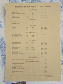 Aux Goûters Champêtres Restaurant du Hameau à Chantilly menu
