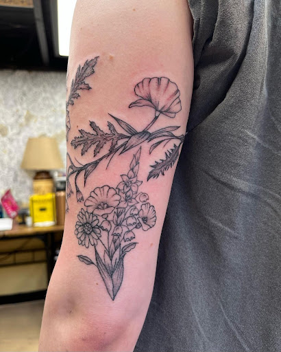 Explore female sleeve tattoos ideas, creative tattoo ideas in Eugene, available at High Priestess Piercing & Tattoo