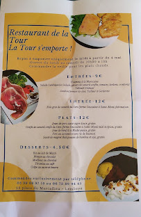 Menu du Le Restaurant de la Tour à Lembeye