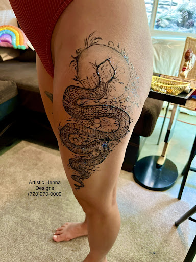 Explore divine feminine tattoo ideas, creative tattoo ideas in Littleton, available at Artistic Henna Designs