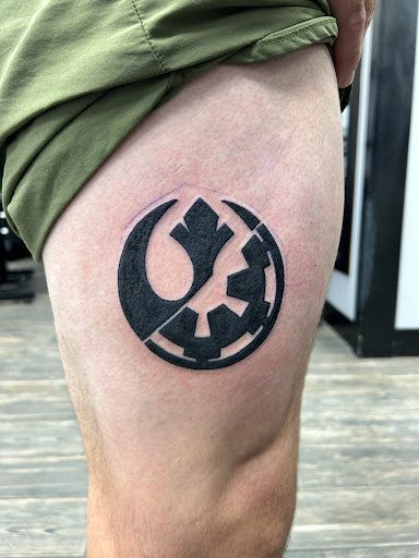 Explore jet tattoo ideas, creative tattoo ideas in El Paso, available at American Tattoo Society of Ft Bliss