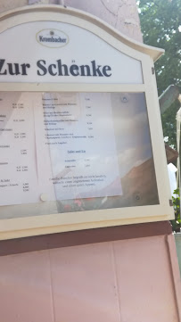 Menu / carte de Gaststätte Zur Schenke à Ingersleben