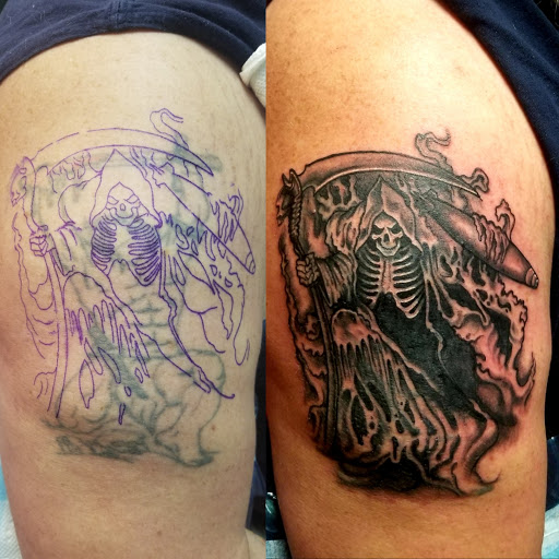 Explore tattoo placement ideas arm female, creative tattoo ideas in Council Bluffs, available at Skin Mechanix Inkorpar8ted