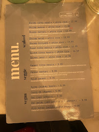 Cinnamon à Paris menu
