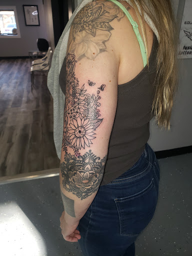 Explore full head tattoo ideas, creative tattoo ideas in Fergus Falls, available at The Bee Hive Tattoo Parlor