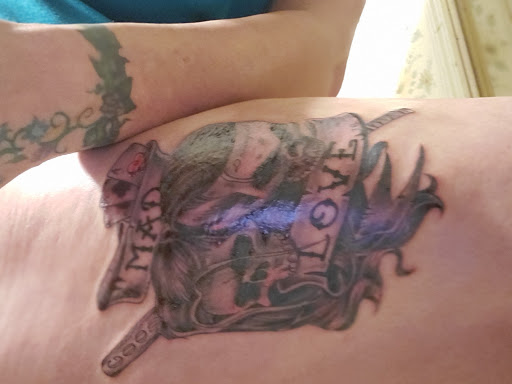 Explore greek tattoo ideas, creative tattoo ideas in Eden, available at Slicks Tattoo Studio