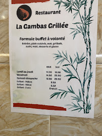 Carte du La Gambas Grillée à Saint-Marcel