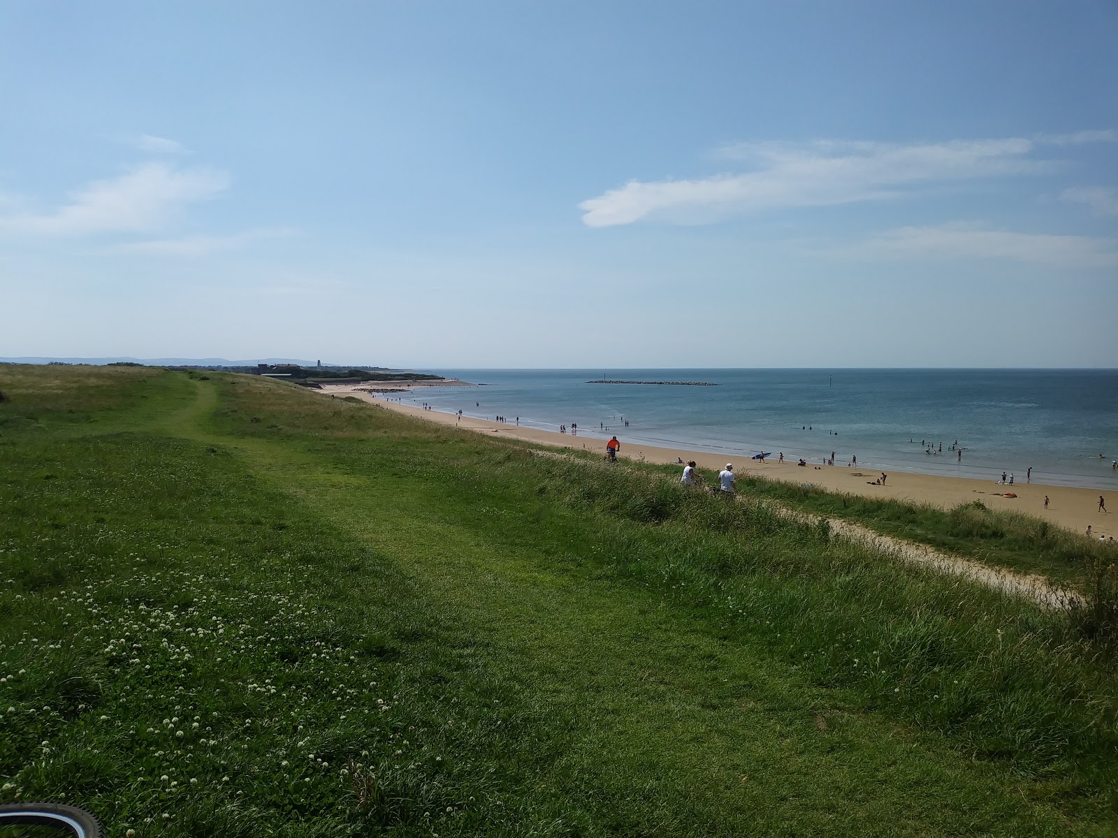 Foto di Spiaggia di Leasowe con una superficie del sabbia beige