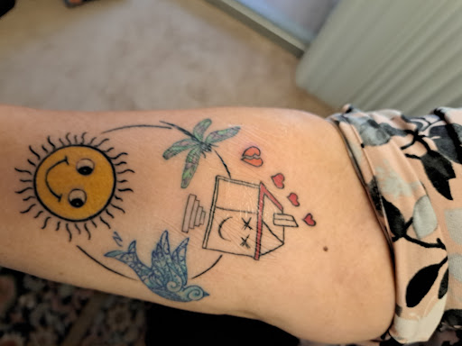 Explore halloween couple tattoo ideas, creative tattoo ideas in Mesa, available at Club Tattoo