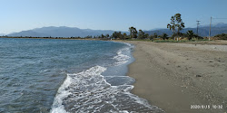 Photo de Paliochano Beach avec rivage droit, long