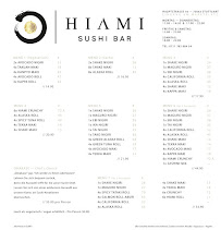 Carte du HIAMI Sushi Bar à Stuttgart