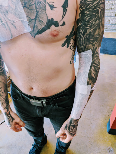 Explore ladies chest tattoo ideas, creative tattoo ideas in Sioux Falls, available at Vishnu Bunny Tattoo and Piercing