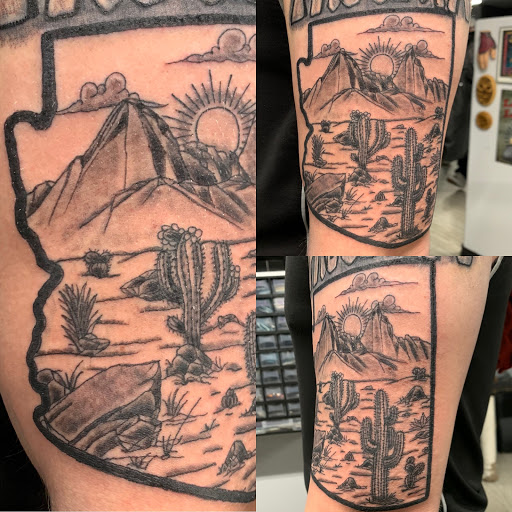 Explore flower and butterfly tattoo ideas, creative tattoo ideas in Phoenix, available at GreyWash Ink Tattoo