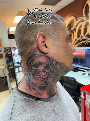 Explore cool face tattoos ideas, creative tattoo ideas in San Diego, available at Wylde Sydes Tattoo & Body Piercing