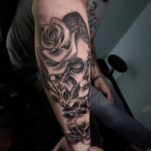 Explore leg tattoos idea, creative tattoo ideas in Calhoun, available at A Sailors Grave Tattoo Parlor