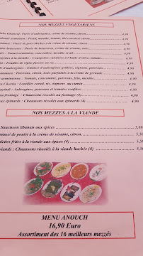 Menu / carte de La cuisine de Léna à Valence
