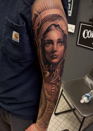 Explore great shoulder tattoo ideas, creative tattoo ideas in Fort Wayne, available at Grade A Tattoos and Body Piercing