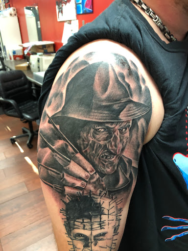 Explore redrum tattoo ideas, creative tattoo ideas in Largo, available at Alchemy Tattoos and Body Piercings