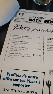 Restaurant français Nota Bene à Montceau-les-Mines (la carte)