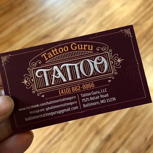 Tattoo Shop «Tattoo Guru», reviews and photos, 7525 Belair Rd, Baltimore, MD 21236, USA