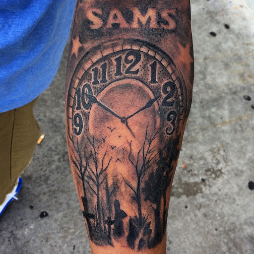 Explore foo dog tattoo ideas, creative tattoo ideas in Atlanta, available at Camp Creek Body Art & Laser