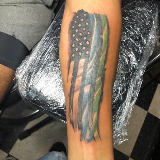 Explore tattoo ideas for top of leg, creative tattoo ideas in Cincinnati, available at Hot Rod Charlies