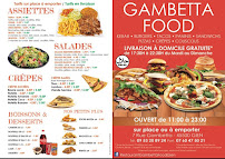 Restaurant GAMBETTA FOOD à Gien (la carte)