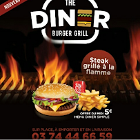 Carte du diner burger grill à Tourcoing