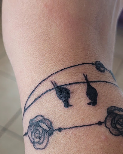 Explore full arm tattoo ideas, creative tattoo ideas in Las Cruces, available at Lucky Needle Tattoo Merch Shop