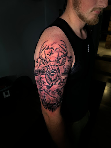 Explore son and daughter tattoo ideas, creative tattoo ideas in Whitehall, available at Grumble Bunny Tattoo Company