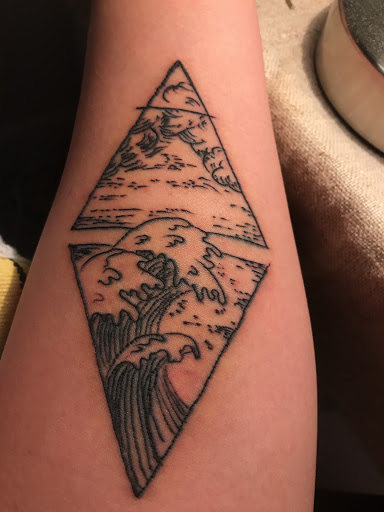 Explore moon tattoo ideas for men, creative tattoo ideas in Albany, available at Make Your Mark Tattoo