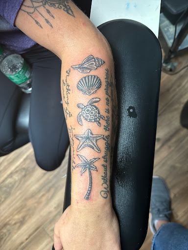 Explore line tattoo ideas for guys, creative tattoo ideas in Hudson Falls, available at ALTERED ADDICTION TATTOOS