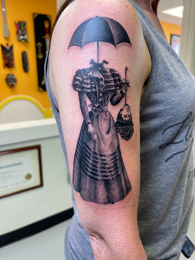 Explore wife tattoo ideas, creative tattoo ideas in Marietta, available at Monkeys Uncle Tattoo