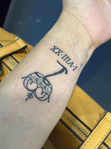 Explore gangster sleeve tattoo ideas, creative tattoo ideas in Lakeland, available at Atomic Tattoos Lakeland