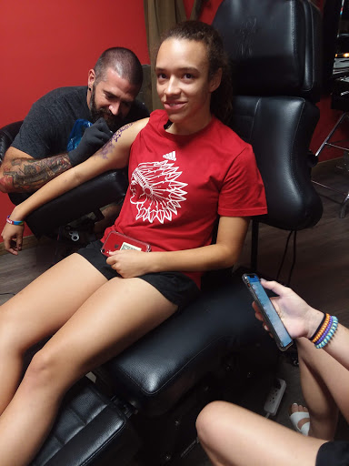 Explore stick and poke tattoo idea, creative tattoo ideas in Gadsden, available at Old School Ink Electric Tattooing