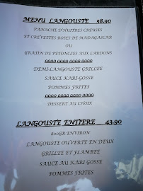 La Croisière à Concarneau menu