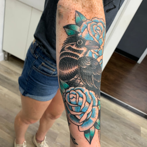 Explore heavy equipment tattoo ideas, creative tattoo ideas in Lawton, available at Liberty Port Tattoo