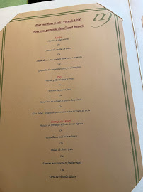 Carte du Restaurant de l'Auberge du Manet à Montigny-le-Bretonneux