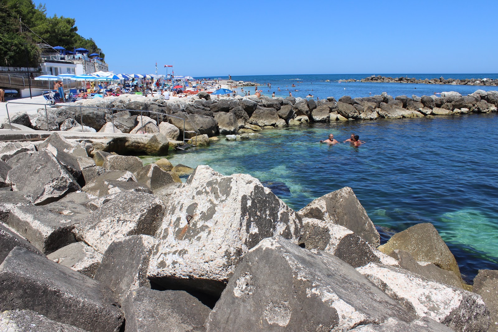 Fotografie cu Spiaggia del Passetto și așezarea