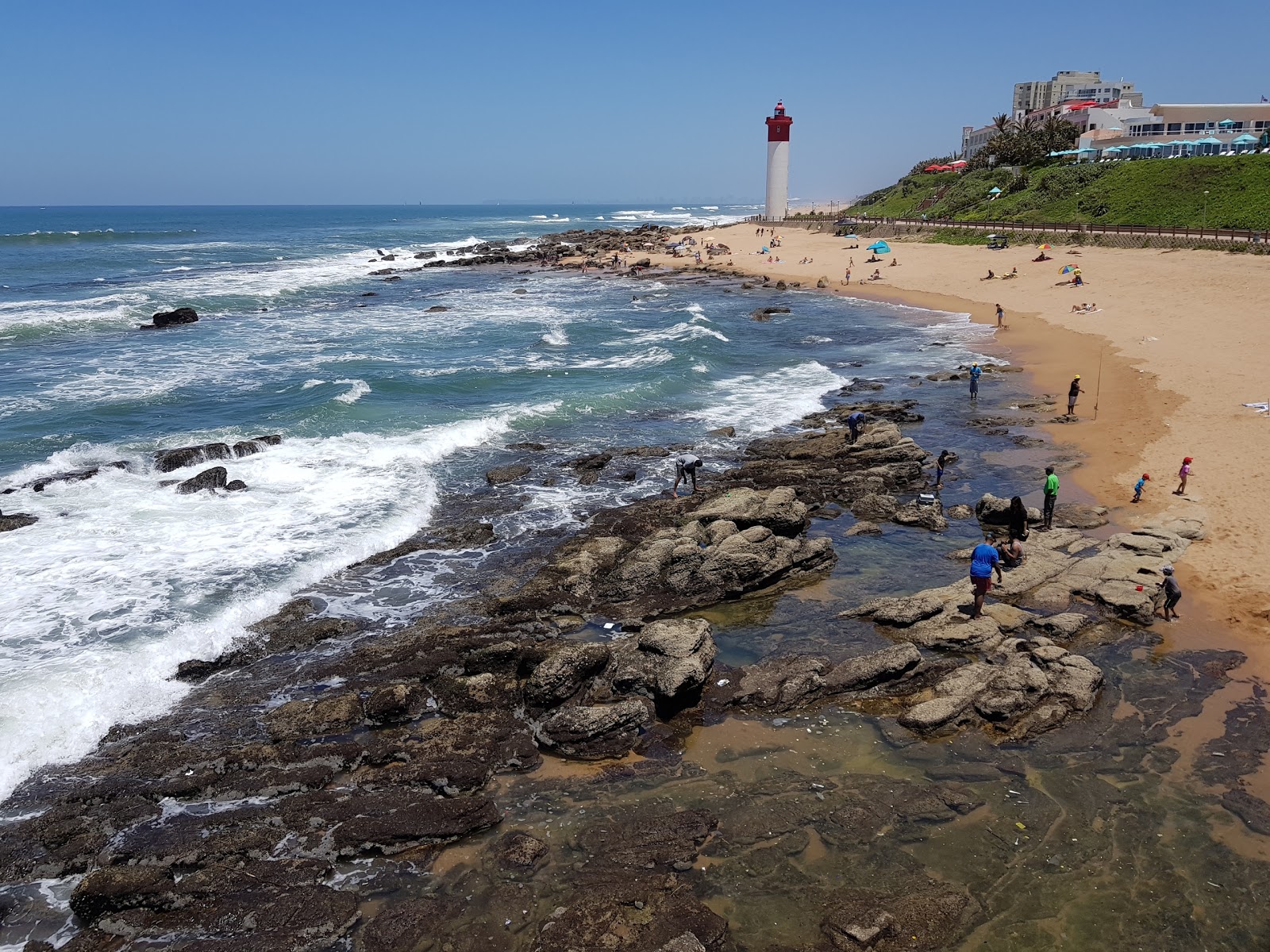 Photo of Umhlanga beach with turquoise pure water surface