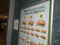 Menu du Subway à Berlin
