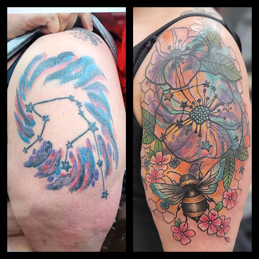 Explore green day tattoo ideas, creative tattoo ideas in Lees Summit, available at The Cherry Bomb Tattoo Co.