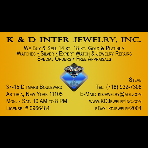 Jeweler «K & D Jewelry & Gold Buyers», reviews and photos, 37-15 Ditmars Blvd, Astoria, NY 11105, USA