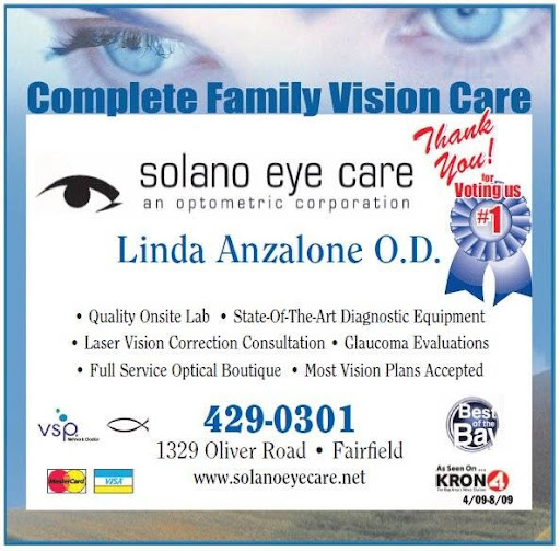Eye Care Center «Solano Eye Care, An Optometric Corporation», reviews and photos, 1329 Oliver Rd, Fairfield, CA 94534, USA