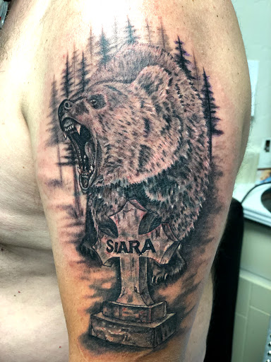 Explore mountain tattoo ideas for men, creative tattoo ideas in Amarillo, available at Tattoo Spa LLC