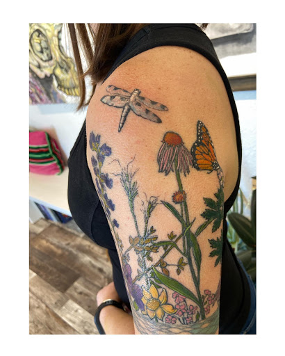 Explore half sleeve mens tattoo ideas, creative tattoo ideas in Moline, available at ARTIST AIMEE TATTOOS - AF Tattoo Studio