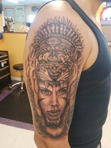 Explore poseidon tattoo ideas, creative tattoo ideas in Galveston, available at The Tattoo Shop